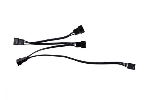 Cable Splitter Coolers 4 Pines Pwm 1x 4 Enchufes Negro