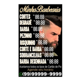 Banner Personalizado Preço Customizável Barbearia 100 X 60cm