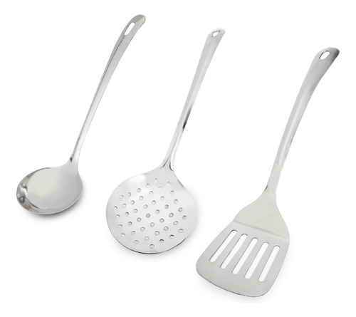 Juego Set X 3 Utensilios Acero Inoxidable Calidad Premium