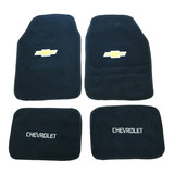 Kit 4 Tapetes Alfombra Logo Chevrolet Aveo 2014