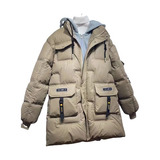 Campera Largo Niño Inflable Impermeable Ecocuero C/piel 