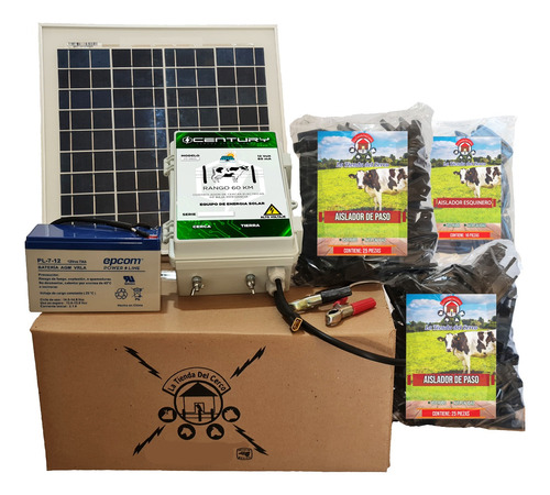 Cerca Electrica Para Ganado Solar (60km) + Aisladores Gratis
