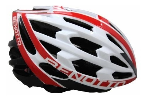 Casco Bicicleta Benotto Ruta Ks29 Blanco/rojo/negro