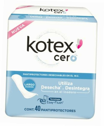 Kotex Cero, Pantiprotectores Largos Desechables En El W.c