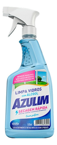 Azulim Limpa Vidros 500ml Brilho Sem Manchas C/ Gatilho