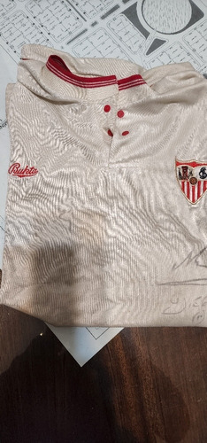 Camiseta De Entrenamiento Sevilla Firmada Por D.a.maradona