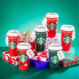 Set 6 Vasos Starbucks Reusables Navidad