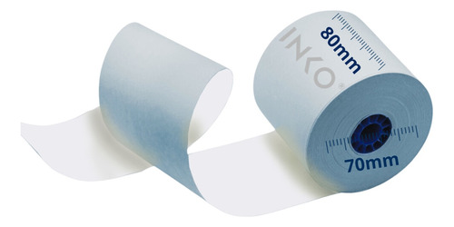 5 Rollos Papel Térmico 80x70 Color Azul Impresora 80mm