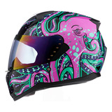 Casco Integral Mac Octupus Rosa E.limitada T-l Moto Avenida