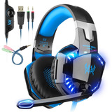 Diadema Gamer Pro Cascos Para Pc G9000 Black Y Blue