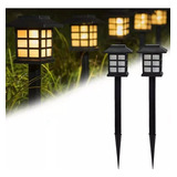 2 Focos De Luz Solar Led Para Casa, Césped Y Jardín, Pincho