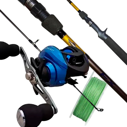 Combo Baitcasting Reel Okuma Caña Shimano + Multi