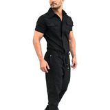 K Ropa De Trabajo Casual De Manga Corta Para Hombre