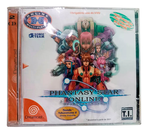 Phantasy Star Online Original Lacrado Tec Toy Sega Dreamcast