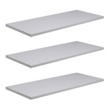 Kit 03 Prateleiras 25mm Mdf 120x20 Branco Prancha 1,20 Metro