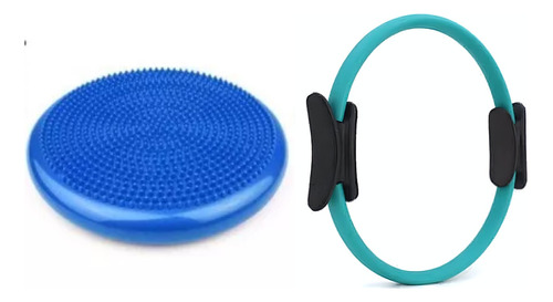 Kit Disco De Equilíbrio Fisioterapia E Arco Anel De Pilates