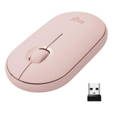 Mouse Inalámbrico Logitech Pebble Bluetooth O Receptor Rosa