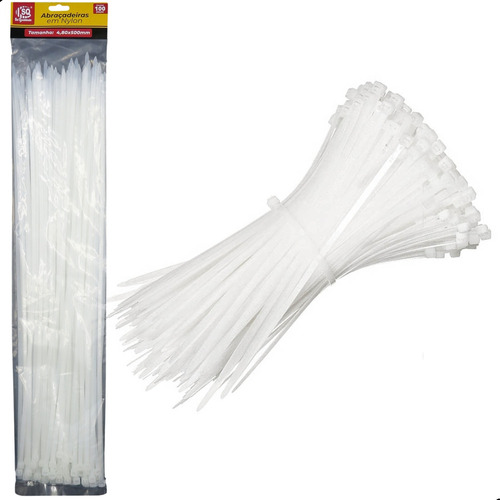 Abraçadeiras Nylon 500mm X 4,8mm 100 Un Enforca Gato Branco