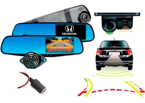 Espejo Retrovisor Dvr Con Camara De Reversa  1 Sensor Honda