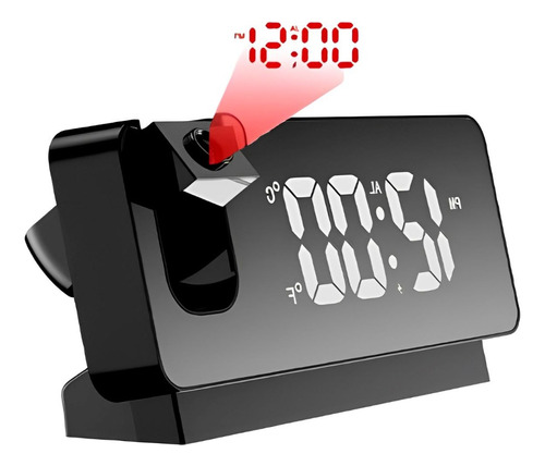Relógio Despertador Termômetro Projetor Teto Quarto Parede