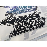 2 Calcos Toyota Hilux 4x4 Turbo Intercooler - Negro Mate