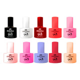 Kit 10 Esmaltes Gel 7.5ml D&z/lirio/bella Rosa Unhas Uv Led