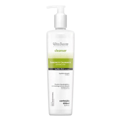 Sabonete Calmante Facial Cleanser Vita Derm 400ml Tipo de pele Todo tipo de pele | Parcelamento sem juros