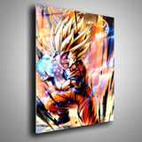 Cuadro Metalico  Gohan Kamehameha Anime Series Arte 40x60