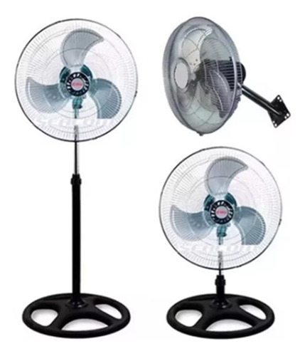 Ventilador 18 Pulgadas 90w Pie Pared Piso 3 Aspas Metalicas