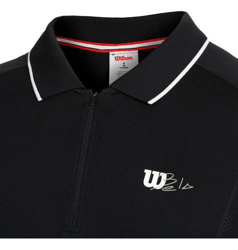 Polo Wilson Bela M Series Seamless Negro Padel