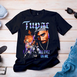 Camiseta Slim 2pac Tupac Shakur Thug Life Hip Hop Algodão