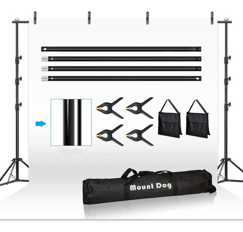 Mountdog Soporte De Fondo De 8.5 X 10 Pies, Sistema De Sopor