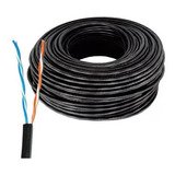 Rollo Cable Utp 100mts Dos Pares 2 Exterior Cat 5e Red Cctv