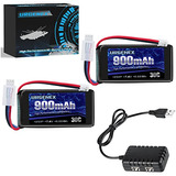 Urgenex 7.4v Lipo Batería 2s 30c 900mah Batería Lipo Recar