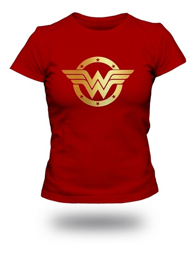 Playera De Mujer Maravilla Star. Super Heroes