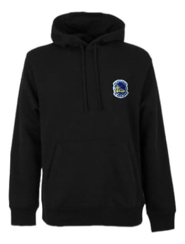 Sudadera Con Gorro Negra Golden State Warriors Bordado