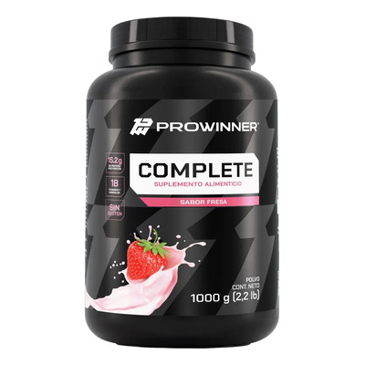 Proteína Whey Prowinner Complete para Ganar Masa Muscular Sabor Fresa de 1 Kg | Meses sin interés