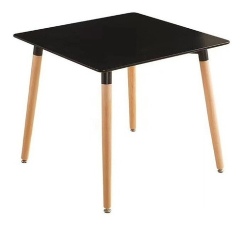 Mesa Eames Cuadrada 80x80 Cm Color Negro