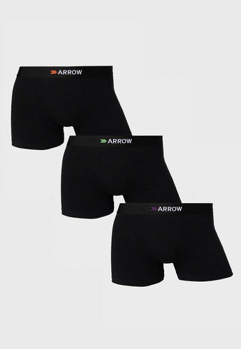 Boxer 3 Unidades Liso Arrow Bo32319ne