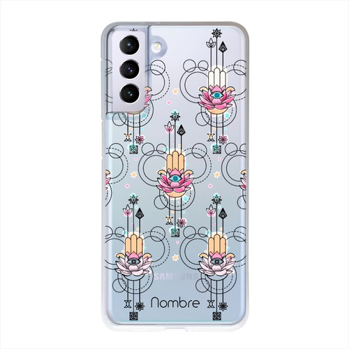 Funda Galaxy Mano Fátima Antigolpes Personalizada Con Nombre