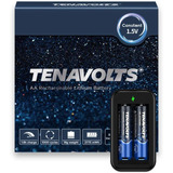 Tenavolts Baterias Recargables  Aa Litio-2 Pack W/cargador 