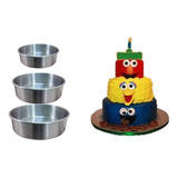  Moldes  Pasteles Aluminio  Grueso Kit 3piezas  #10 #12 Y#14