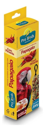 Ração Probirds Bastão Papagaio Com Pimenta 200gr