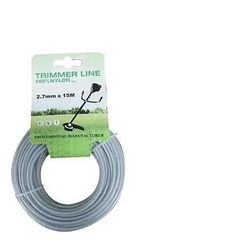 Rollo De Nylon Acerado De 2.7mmx15m Para Desmalezadora