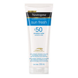 Neutrogena Protetor Solar Sun Fresh Fps50 200ml Corporal