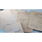 Documento Partituras Antigas Feitas À Mão Compositores Dec40