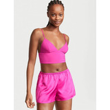 Pijama Top Modal Short Satén Fucsia S M L Victoria's Secret