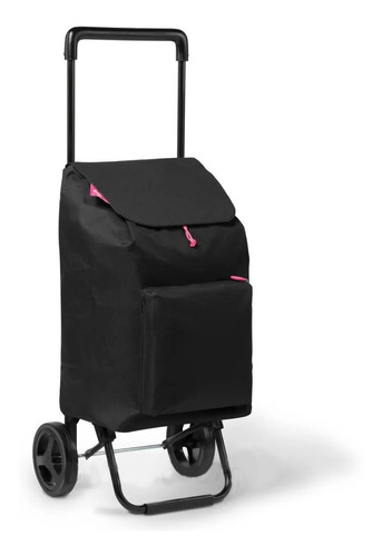 Carro De Compras Changuito Plegable Resistente Gimi Italia Color Negro