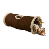 Afp Find Me Tunel Lam Plegable Para Tu Gato Color Beige