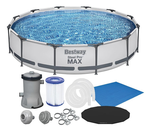 Piscina Estrutural 6.473l + Capa + Forro + Filtro Bestway